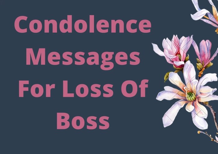 boss messages condolence condolences