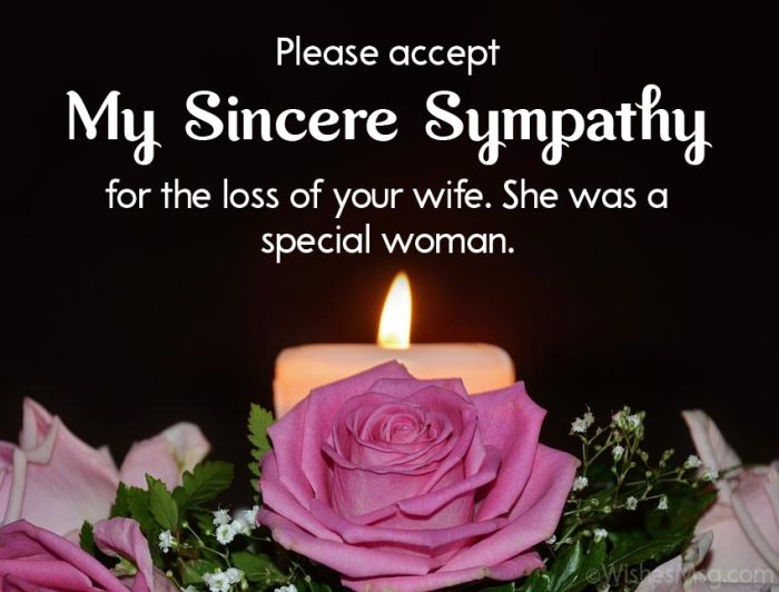 condolences message for loss of wife terbaru